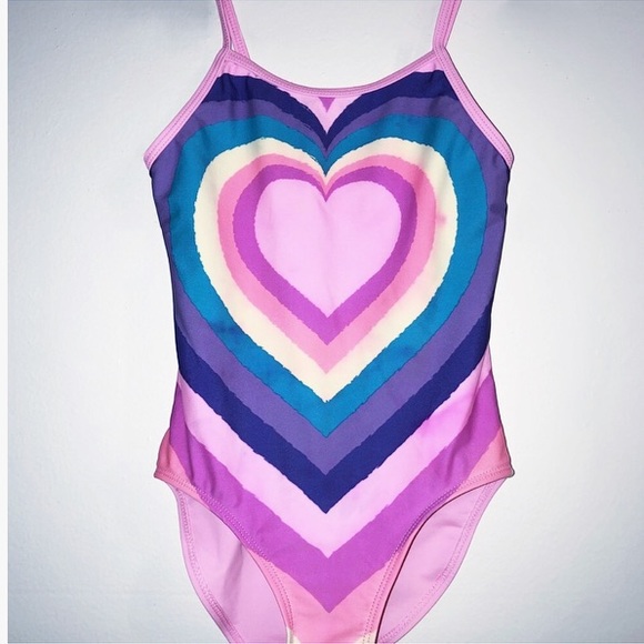 pink heart swimsuit